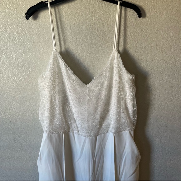 Amsale White Beaded Jumpsuit - Picture 4 of 12